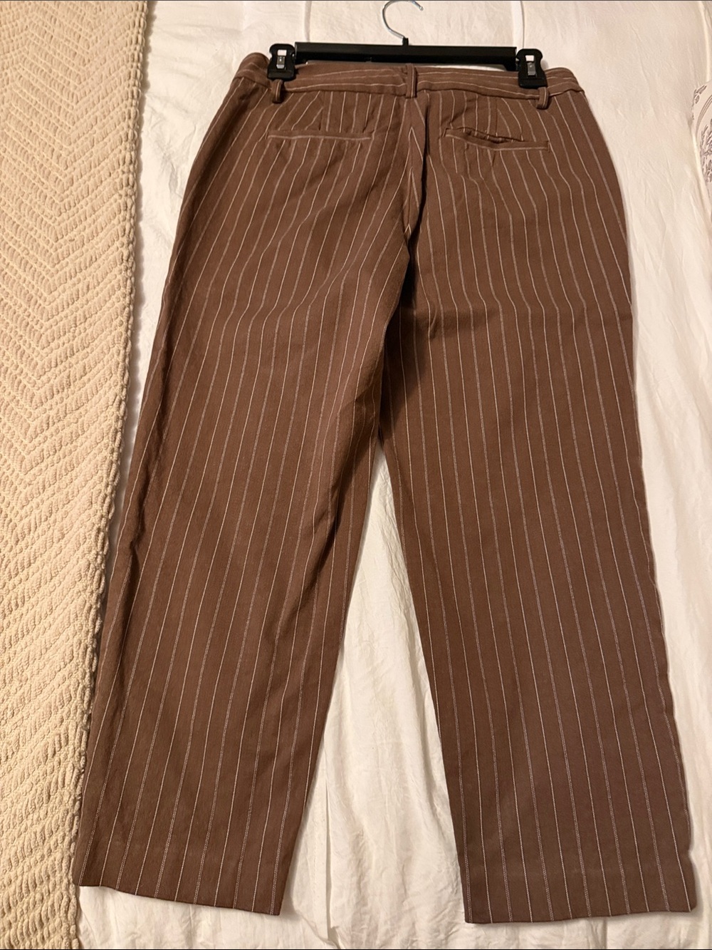 LOFT Brown Pinstripe Dress Pants - Picture 4 of 4